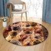 Shar Pei Dog Round Carpet Floor Rug Living Room Bedroom Decor Round Area Rug Carpet