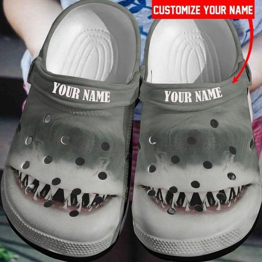 Shark Custom Name Croc Shoes Crocs Clog Shoes Crocband Clog Comfortable For Mens And Womens Shark Custom Name Croc Shoes Crocs Clog Shoes Crocband Clog Comfortable For Mens And Womens