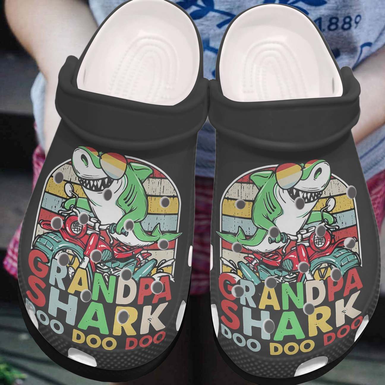 Shark Personalized Clog Custom Crocs Comfortablefashion Style Comfortable For Women Men Kid Print 3D Grandpa Shark Shark Personalized Clog Custom Crocs Comfortablefashion Style Comfortable For Women Men Kid Print 3D Grandpa Shark