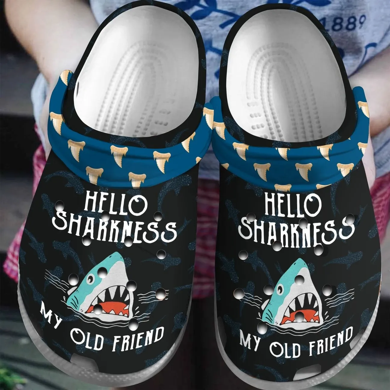 Shark Personalized Clog Custom Crocs Comfortablefashion Style Comfortable For Women Men Kid Print 3D Hello Sharkness Shark Personalized Clog Custom Crocs Comfortablefashion Style Comfortable For Women Men Kid Print 3D Hello Sharkness