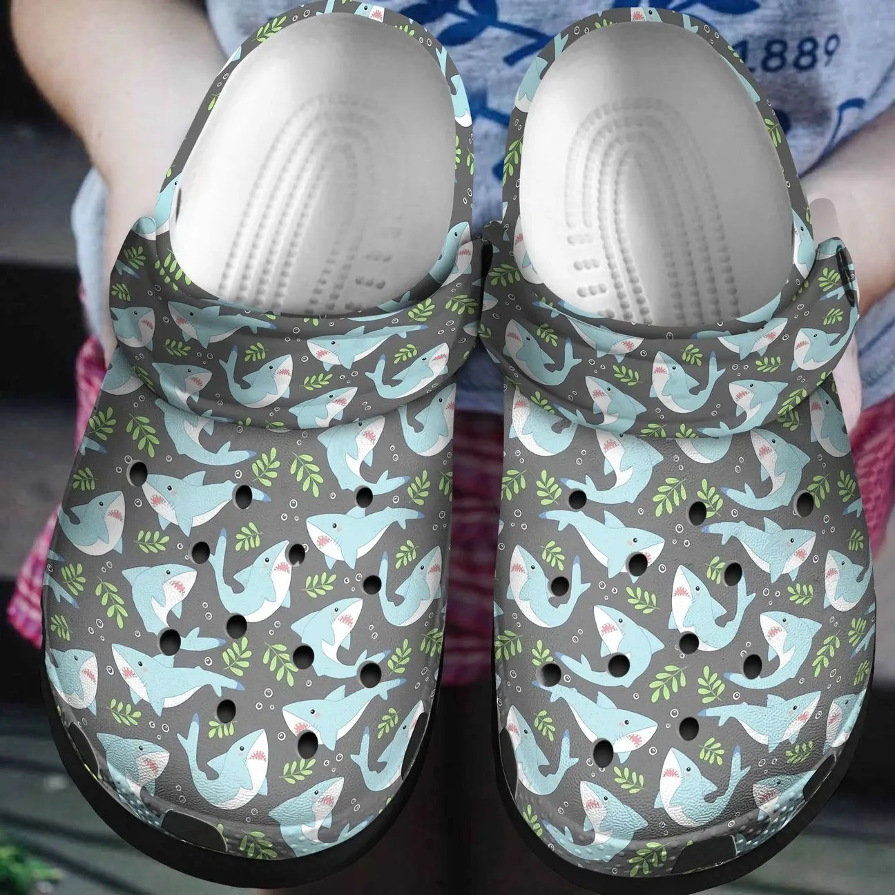 Shark Personalized Clog Custom Crocs Comfortablefashion Style Comfortable For Women Men Kid Print 3D Mint Shark Shark Personalized Clog Custom Crocs Comfortablefashion Style Comfortable For Women Men Kid Print 3D Mint Shark