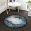 Sharks Round Carpet Floor Rug Living Room Bedroom Decor Round Area Rug Carpet