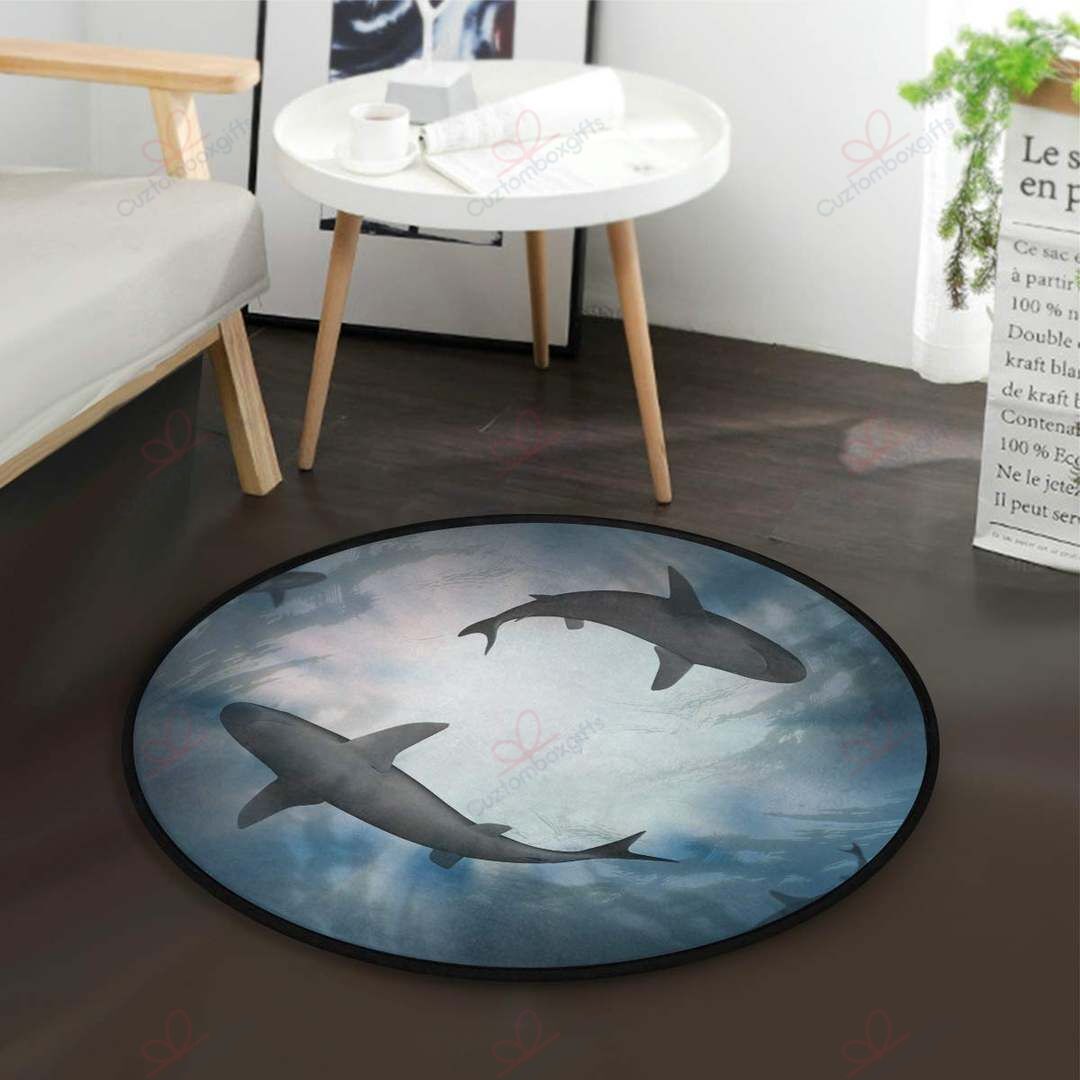 Sharks Round Carpet Floor Rug Living Room Bedroom Decor Round Area Rug Carpet Sharks Round Carpet Floor Rug Living Room Bedroom Decor Round Area Rug Carpet