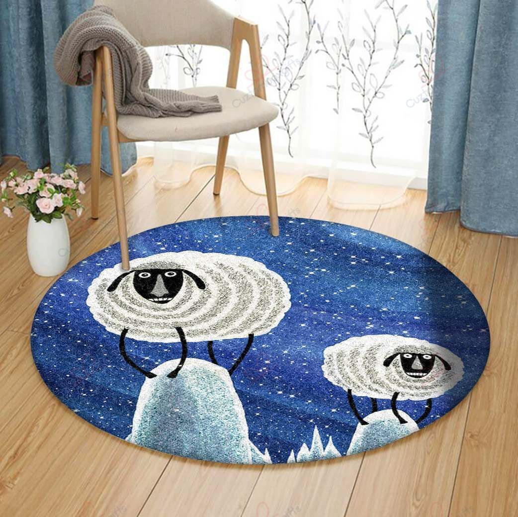 Sheep Round Carpet Floor Rug Living Room Bedroom Decor Round Area Rug Carpet Sheep Round Carpet Floor Rug Living Room Bedroom Decor Round Area Rug Carpet