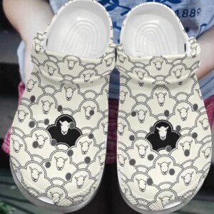 Sheep Personalized Clog Custom Crocs Comfortablefashion Style Comfortable For Women Men Kid Print 3D Black Sheep