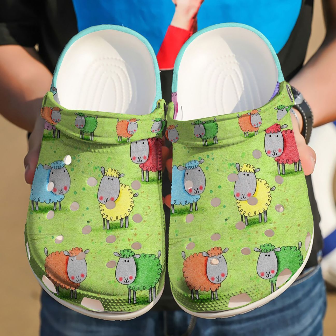 Sheep Personalized Clog Custom Crocs Comfortablefashion Style Comfortable For Women Men Kid Print 3D Colorful Sheeps Sheep Personalized Clog Custom Crocs Comfortablefashion Style Comfortable For Women Men Kid Print 3D Colorful Sheeps