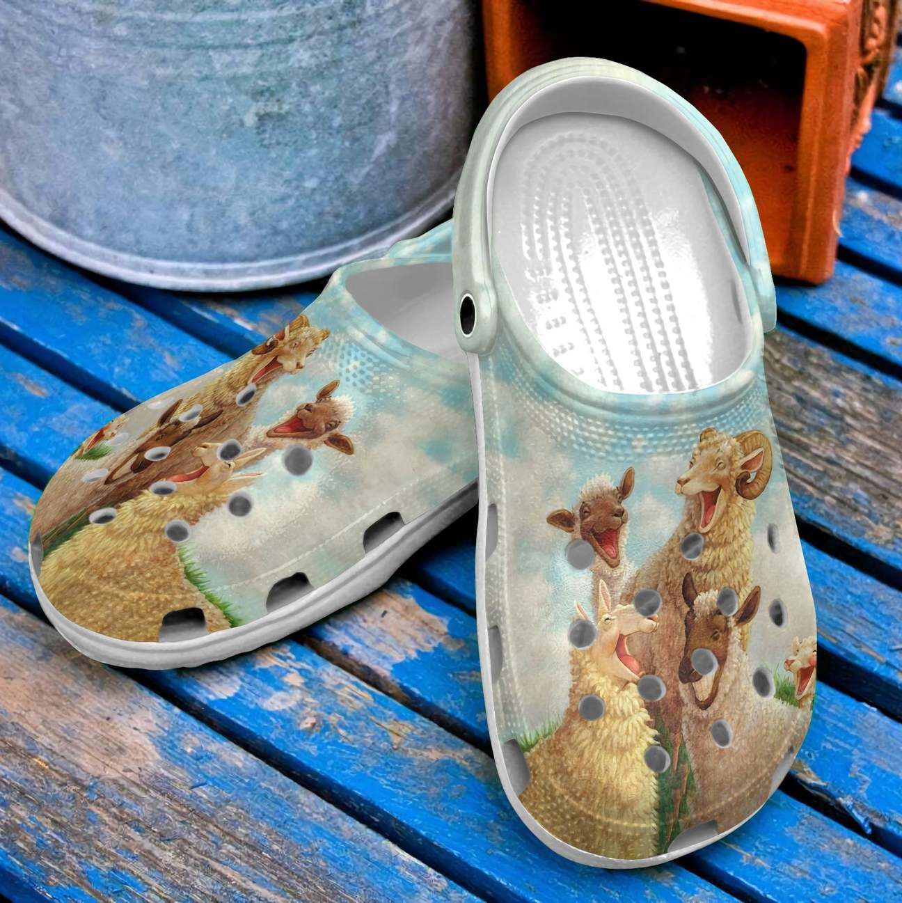 Sheep Personalized Clog Custom Crocs Comfortablefashion Style Comfortable For Women Men Kid Print 3D Happy Sheep Sheep Personalized Clog Custom Crocs Comfortablefashion Style Comfortable For Women Men Kid Print 3D Happy Sheep