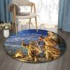 Shepherd Round Carpet Floor Rug Living Room Bedroom Decor Round Area Rug Carpet