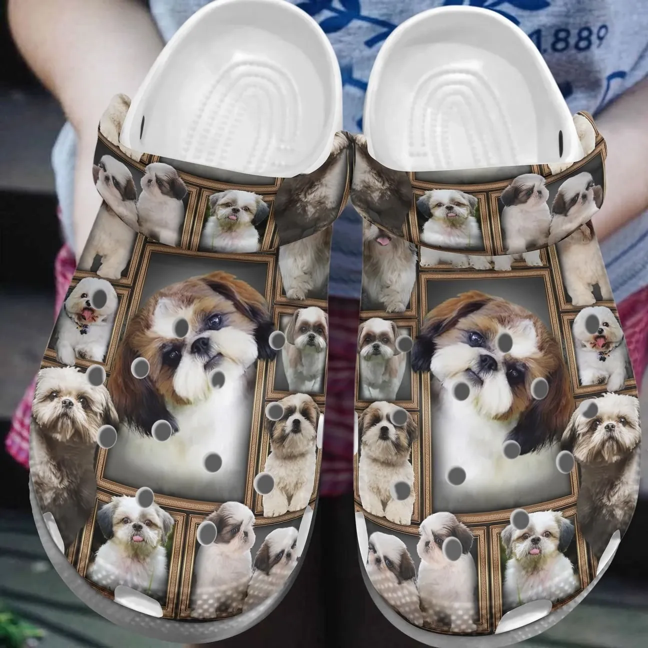 Shih Tzu Personalize Clog Custom Crocs Fashionstyle Comfortable For Women Men Kid Print 3D Whitesole Shih Tzu Personalize Clog Custom Crocs Fashionstyle Comfortable For Women Men Kid Print 3D Whitesole