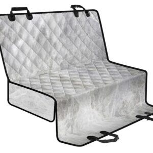 Silver Grey Marble Print Pet Car Back Seat Cover - 52de949fbe75