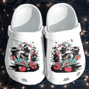 Skateboard Shoes Crocs Clog For Men Women – Skateboard Street Sports Funy Shoes Gifts For Boy Men Son