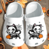 Skeleton Cat Cartoon Shoes Clog – Halloween 2021 Crocs Clog Crocband Clog Birthday Gift For Man Women