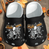 Skeleton Tattoo On Night With Bats Shoes Clog – Halloween Crocs Clog Crocband Clog Birthday Gift For Man Woman