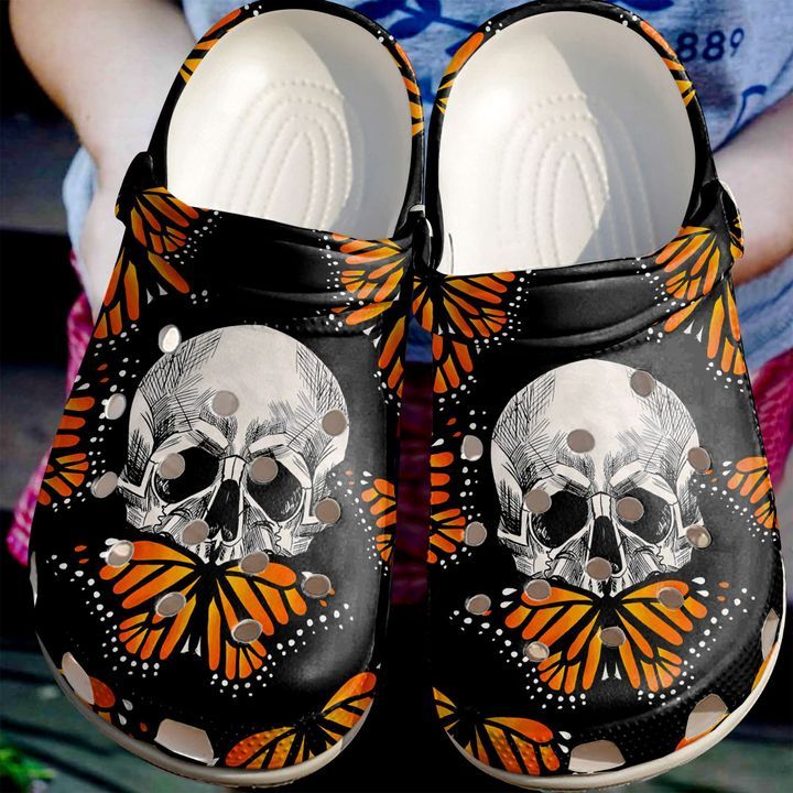 Skull And Monarch Sku 2201 Crocs Crocband Clog Comfortable For Mens Womens Classic Clog Water Shoes Skull And Monarch Sku 2201 Crocs Crocband Clog Comfortable For Mens Womens Classic Clog Water Shoes