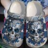 Skull Crocs Clog Classic Clog Whitesole Lay Me Down Shoes
