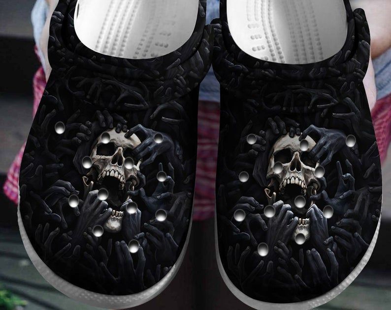 Skull Dark Night Crocs Clog Clog Shoes Skull Dark Night Crocs Clog Clog Shoes