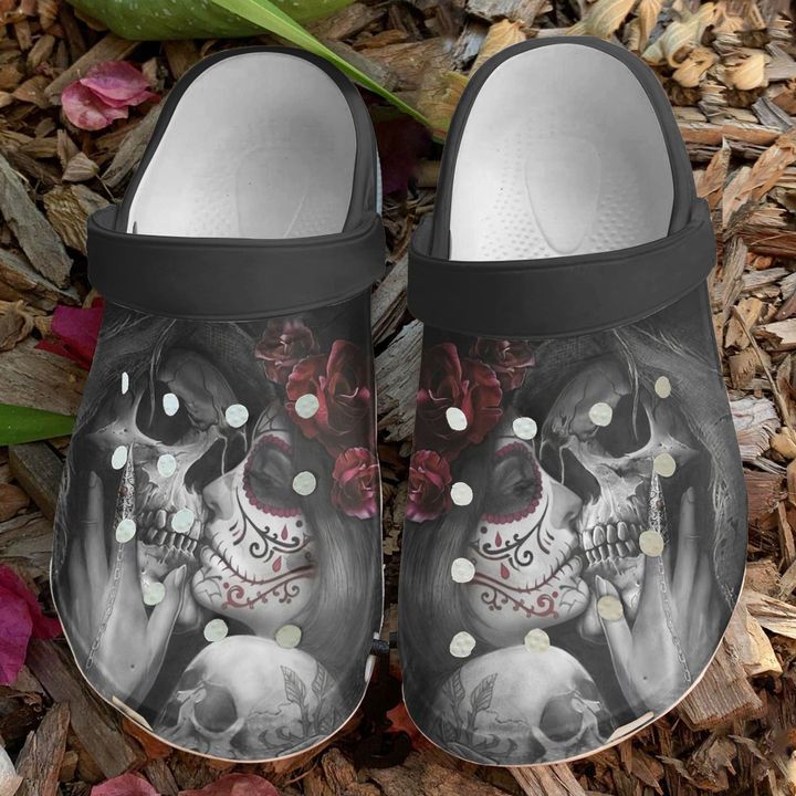 Skull Dead Kiss Sku 2191 Crocs Crocband Clog Comfortable For Mens Womens Classic Clog Water Shoes Skull Dead Kiss Sku 2191 Crocs Crocband Clog Comfortable For Mens Womens Classic Clog Water Shoes