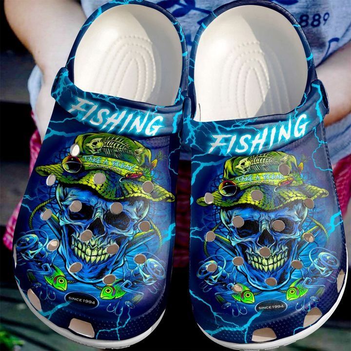 Skull Fisherman Sku 2204 Crocs Crocband Clog Comfortable For Mens Womens Classic Clog Water Shoes Skull Fisherman Sku 2204 Crocs Crocband Clog Comfortable For Mens Womens Classic Clog Water Shoes