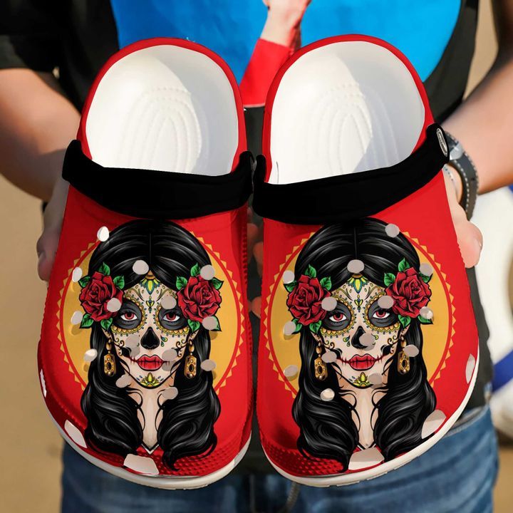 Skull Girl Sku 2178 Crocs Crocband Clog Comfortable For Mens Womens Classic Clog Water Shoes Skull Girl Sku 2178 Crocs Crocband Clog Comfortable For Mens Womens Classic Clog Water Shoes