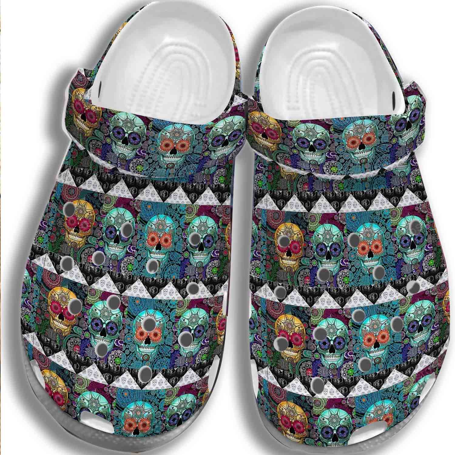 Skull Pattern Crocs Clog Shoes – Whitesole Shoes Crocbland Clog Gifts For Men Women Skull Pattern Crocs Clog Shoes – Whitesole Shoes Crocbland Clog Gifts For Men Women