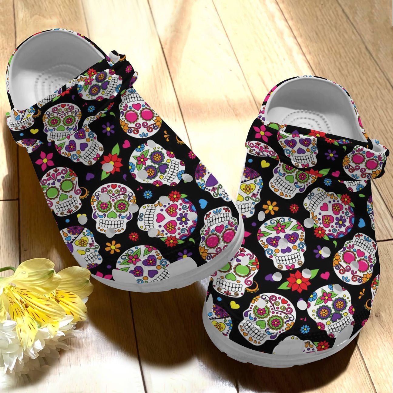 Skull Personalize Clog Custom Crocs Fashionstyle Comfortable For Women Men Kid Print 3D Skull V1 Skull Personalize Clog Custom Crocs Fashionstyle Comfortable For Women Men Kid Print 3D Skull V1