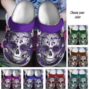 Skull Personalized Clog Custom Crocs Comfortablefashion Style Comfortable For Women Men Kid Print 3D Awesome Skull