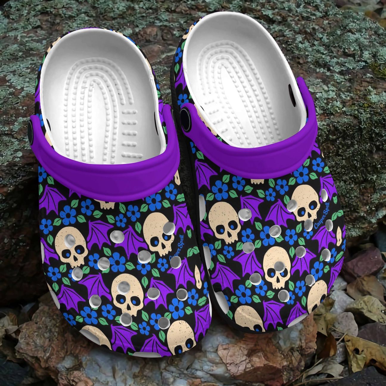 Skull Personalized Clog Custom Crocs Comfortablefashion Style Comfortable For Women Men Kid Print 3D Bat Wings Skull Personalized Clog Custom Crocs Comfortablefashion Style Comfortable For Women Men Kid Print 3D Bat Wings