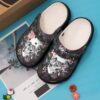 Skull Personalized Clog Custom Crocs Comfortablefashion Style Comfortable For Women Men Kid Print 3D Black Skull