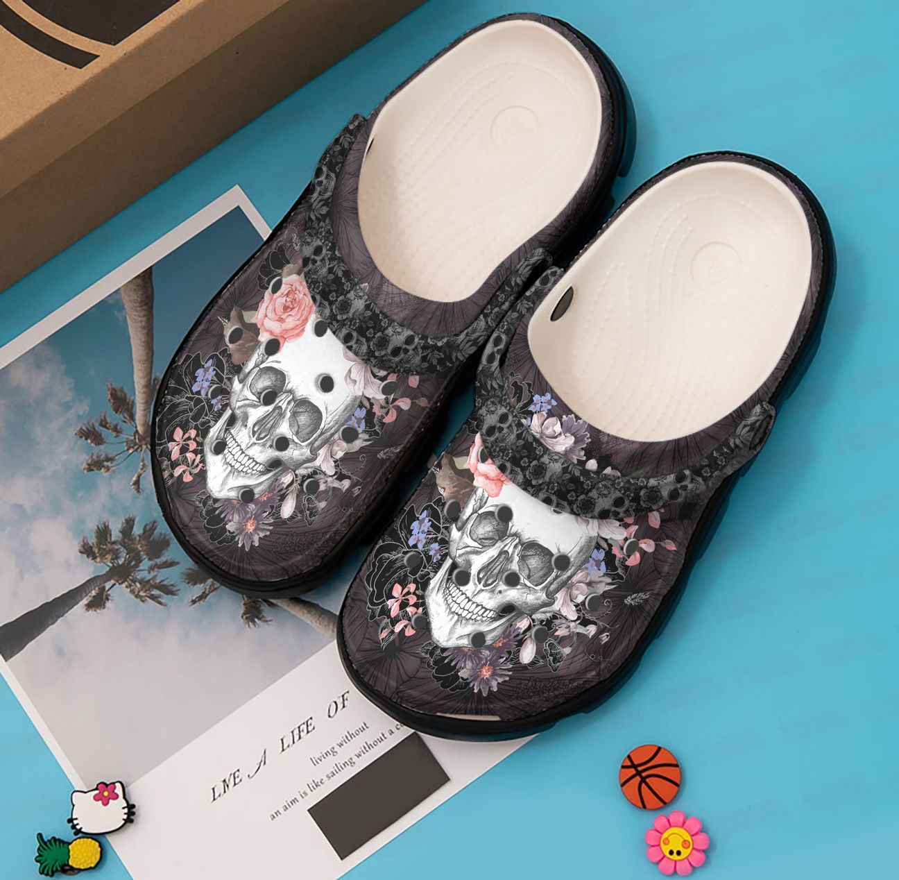 Skull Personalized Clog Custom Crocs Comfortablefashion Style Comfortable For Women Men Kid Print 3D Black Skull Skull Personalized Clog Custom Crocs Comfortablefashion Style Comfortable For Women Men Kid Print 3D Black Skull