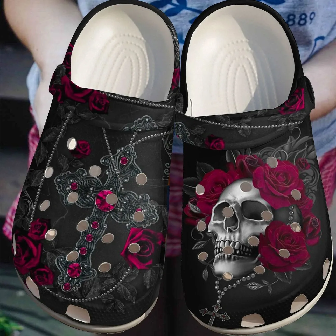 Skull Personalized Clog Custom Crocs Comfortablefashion Style Comfortable For Women Men Kid Print 3D Dark Ruby Skull Personalized Clog Custom Crocs Comfortablefashion Style Comfortable For Women Men Kid Print 3D Dark Ruby