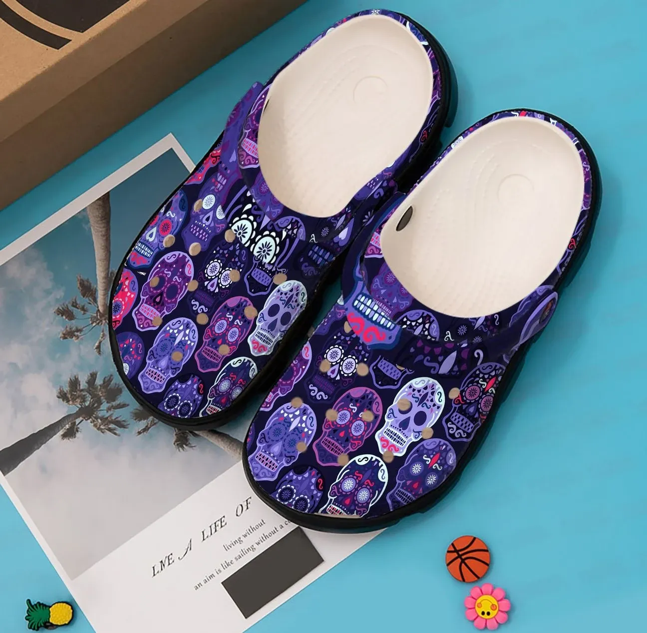 Skull Personalized Clog Custom Crocs Comfortablefashion Style Comfortable For Women Men Kid Print 3D Dead Sweet Skull Skull Personalized Clog Custom Crocs Comfortablefashion Style Comfortable For Women Men Kid Print 3D Dead Sweet Skull