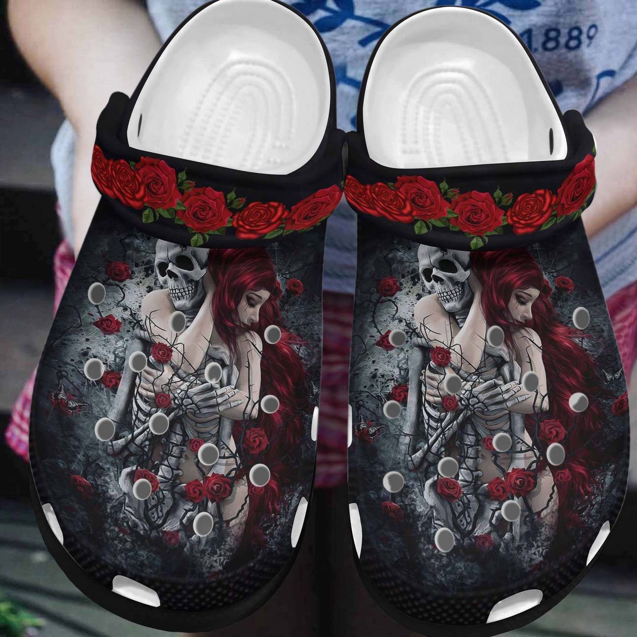 Skull Personalized Clog Custom Crocs Comfortablefashion Style Comfortable For Women Men Kid Print 3D Eternal Love Skull Personalized Clog Custom Crocs Comfortablefashion Style Comfortable For Women Men Kid Print 3D Eternal Love