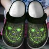 Skull Personalized Clog Custom Crocs Comfortablefashion Style Comfortable For Women Men Kid Print 3D Fancy Green Skull