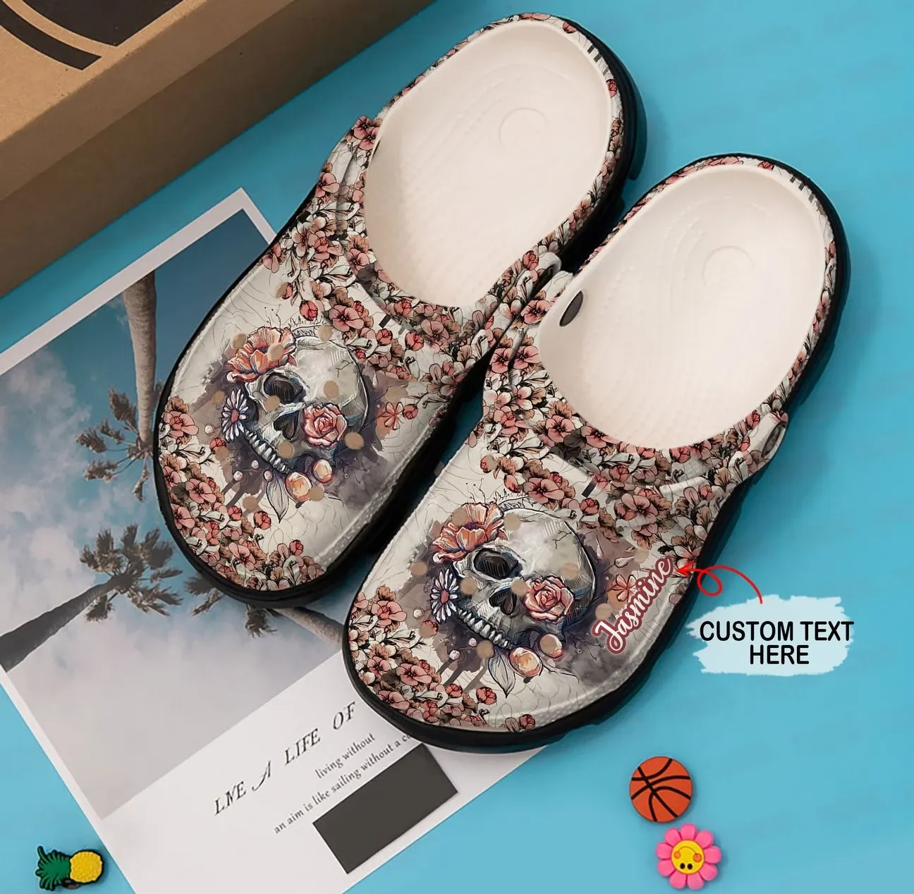 Skull Personalized Clog Custom Crocs Comfortablefashion Style Comfortable For Women Men Kid Print 3D Floral Skull Skull Personalized Clog Custom Crocs Comfortablefashion Style Comfortable For Women Men Kid Print 3D Floral Skull