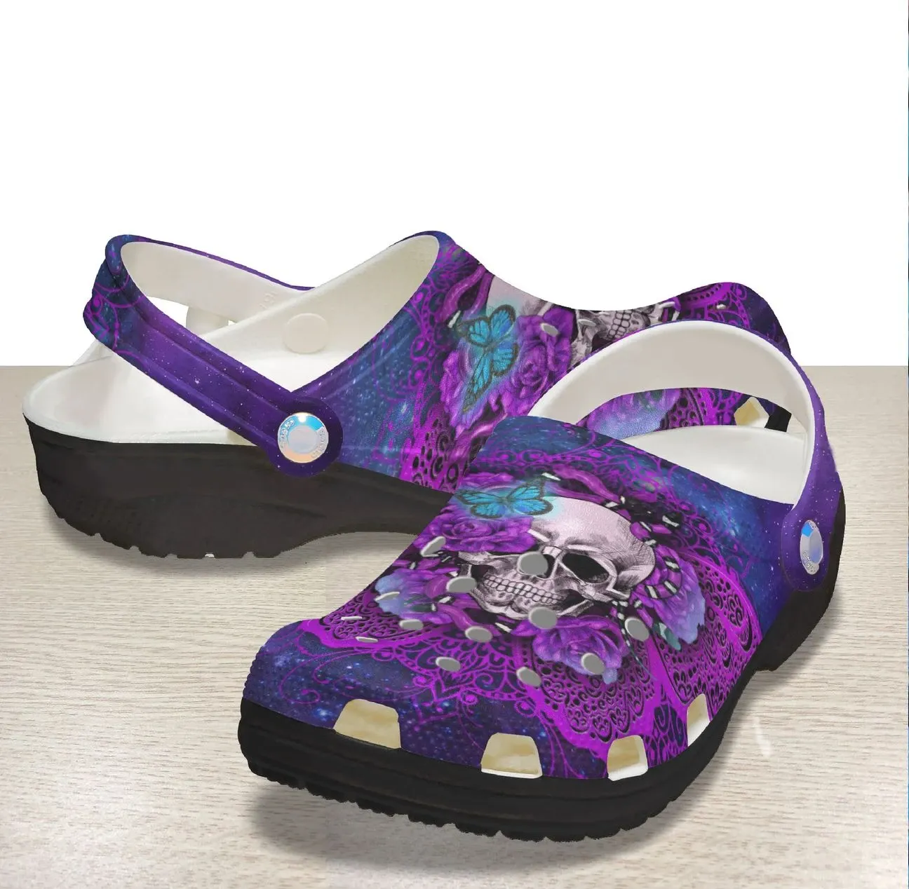 Skull Personalized Clog Custom Crocs Comfortablefashion Style Comfortable For Women Men Kid Print 3D Lovely Skull Personalized Clog Custom Crocs Comfortablefashion Style Comfortable For Women Men Kid Print 3D Lovely