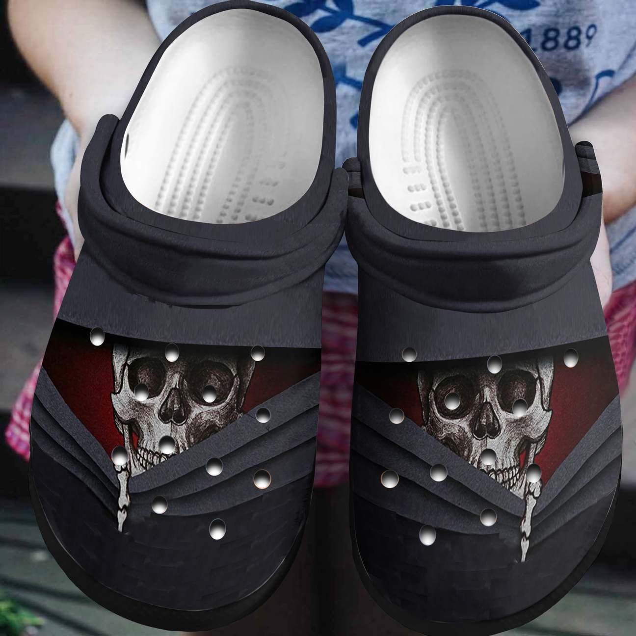 Skull Personalized Clog Custom Crocs Comfortablefashion Style Comfortable For Women Men Kid Print 3D My Friend Skull Personalized Clog Custom Crocs Comfortablefashion Style Comfortable For Women Men Kid Print 3D My Friend