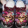 Skull Personalized Clog Custom Crocs Comfortablefashion Style Comfortable For Women Men Kid Print 3D Plum