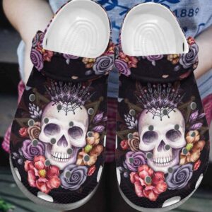 Skull Personalized Clog Custom Crocs Comfortablefashion Style Comfortable For Women Men Kid Print 3D Queen Skull