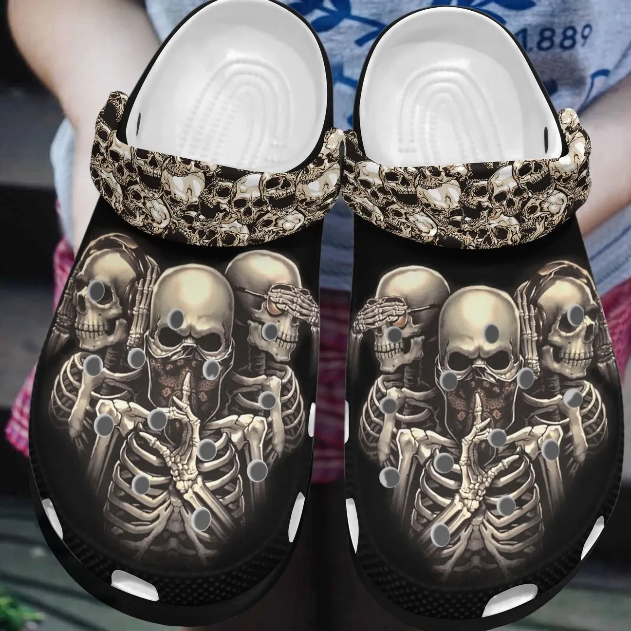 Skull Personalized Clog Custom Crocs Comfortablefashion Style Comfortable For Women Men Kid Print 3D Quiet Skull Personalized Clog Custom Crocs Comfortablefashion Style Comfortable For Women Men Kid Print 3D Quiet