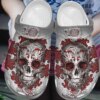 Skull Personalized Clog Custom Crocs Comfortablefashion Style Comfortable For Women Men Kid Print 3D Red Skull 9
