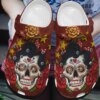 Skull Personalized Clog Custom Crocs Comfortablefashion Style Comfortable For Women Men Kid Print 3D Roses Skull