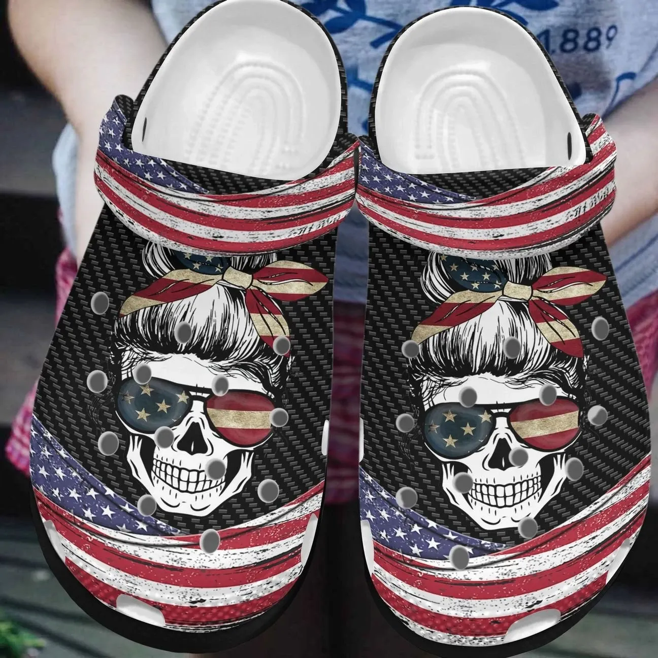 Skull Personalized Clog Custom Crocs Comfortablefashion Style Comfortable For Women Men Kid Print 3D Skull Girl Skull Personalized Clog Custom Crocs Comfortablefashion Style Comfortable For Women Men Kid Print 3D Skull Girl