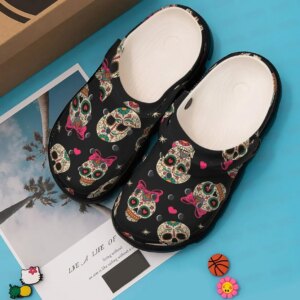 Skull Personalized Clog Custom Crocs Comfortablefashion Style Comfortable For Women Men Kid Print 3D Skull Heart Pattern