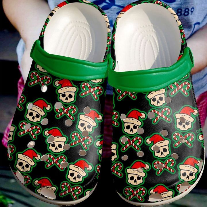 Skull Santa Sku 2175 Crocs Crocband Clog Comfortable For Mens Womens Classic Clog Water Shoes Skull Santa Sku 2175 Crocs Crocband Clog Comfortable For Mens Womens Classic Clog Water Shoes