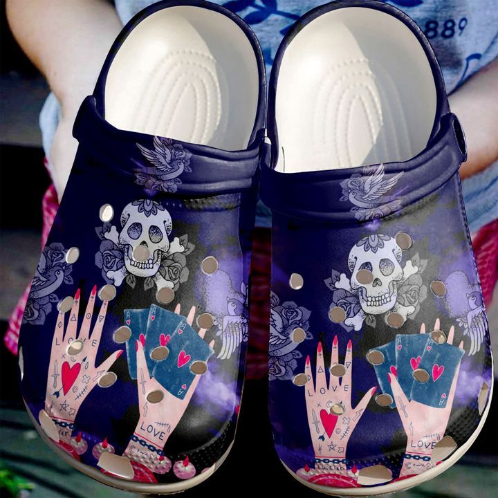 Skull & Tattoo Sku 2206 Crocs Crocband Clog Comfortable For Mens Womens Classic Clog Water Shoes Skull & Tattoo Sku 2206 Crocs Crocband Clog Comfortable For Mens Womens Classic Clog Water Shoes