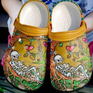 Skull Till Death Do Us Part Sku 2188 Crocs Crocband Clog Comfortable For Mens Womens Classic Clog Water Shoes