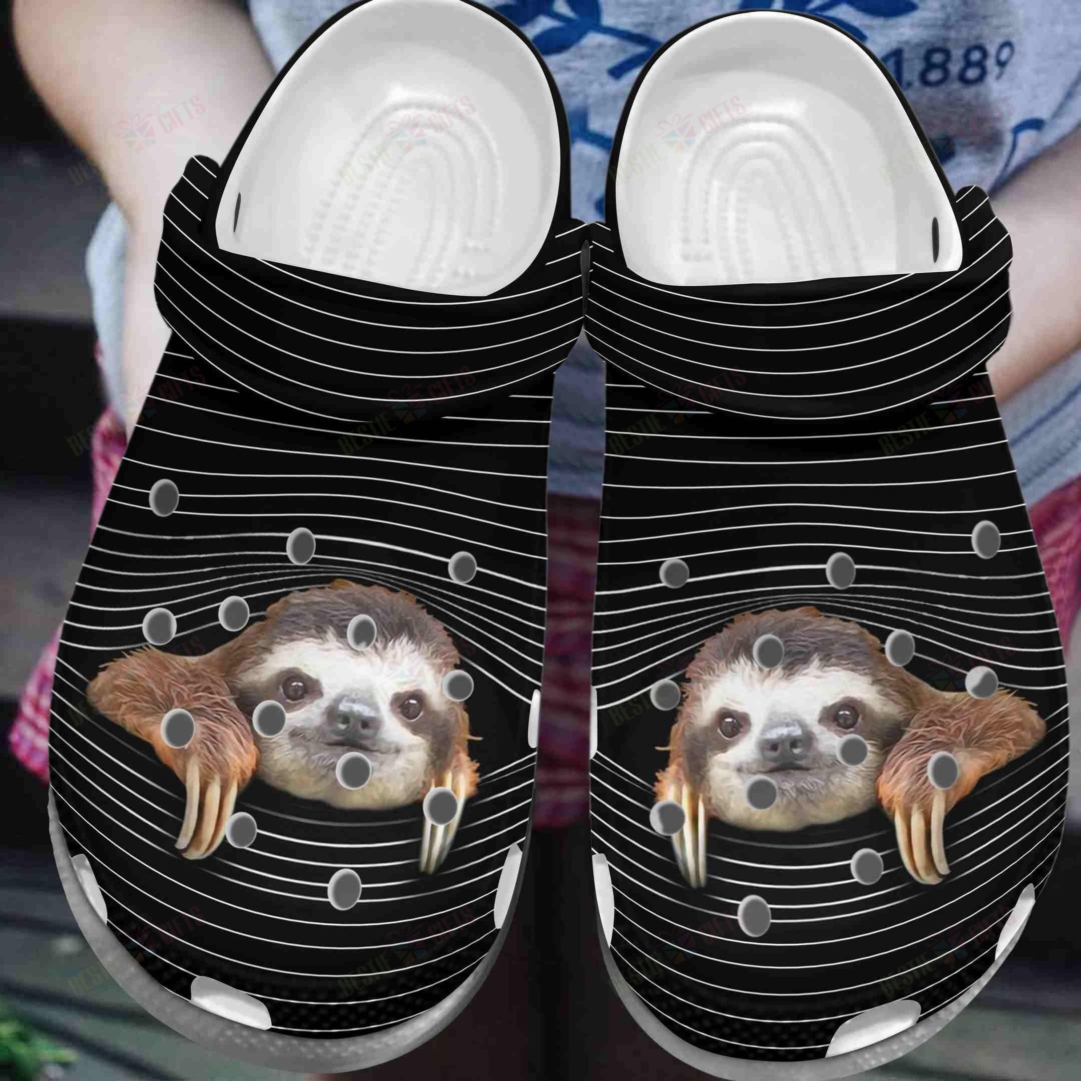 Sloth Crocs Clog Classic Clog Whitesole Lovely Sloth Shoes Sloth Crocs Clog Classic Clog Whitesole Lovely Sloth Shoes