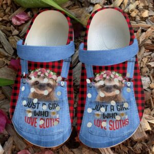 Sloth Just A Girl Who Loves Sku 2240 Crocs Crocband Clog Comfortable For Mens Womens Classic Clog Water Shoes