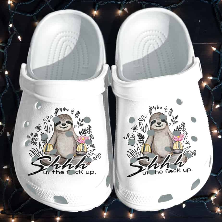 Sloth Peace Yoga Shoes Crocs Clog Funny – Sloth Shut Up Shoes Gifts Men Women Sloth Peace Yoga Shoes Crocs Clog Funny – Sloth Shut Up Shoes Gifts Men Women
