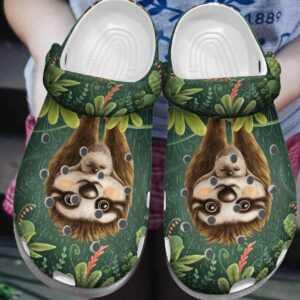 Sloth Personalize Clog Custom Crocs Fashionstyle Comfortable For Women Men Kid Print 3D Sloth Mom